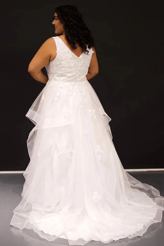 Sydneys Closet SC5285 Genevieve Black Or Ivory Bridal Dress