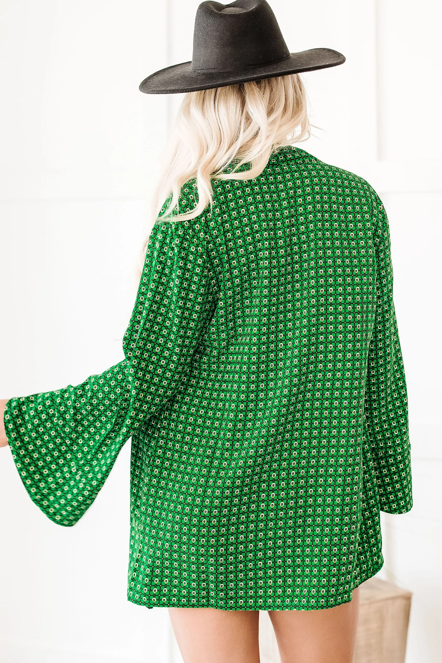 The Chicness Is Real Patterned Two Piece Short Set (Green Multi)