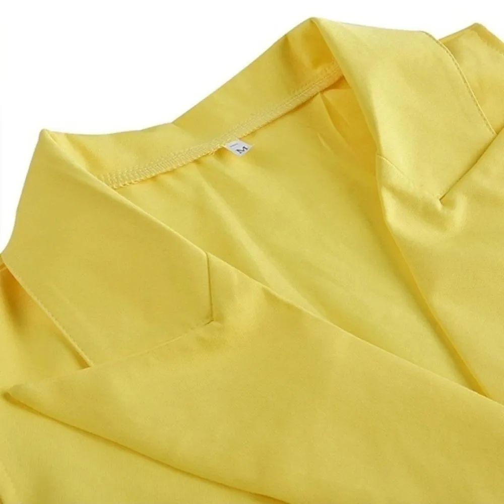 Two-Piece Sleeveless Jacket with Shorts Set