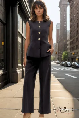 Veronica Structured Vest Top & Pant Set