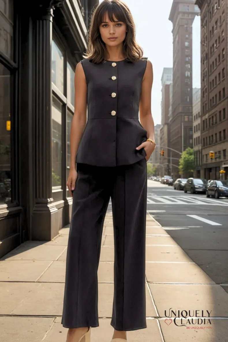 Veronica Structured Vest Top & Pant Set