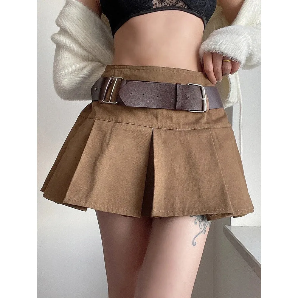 Vintage Pleated Mini Skirt