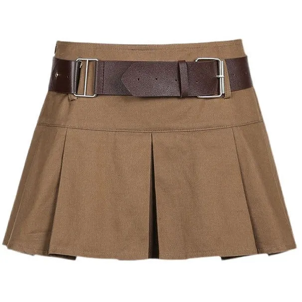Vintage Pleated Mini Skirt