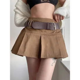 Vintage Pleated Mini Skirt