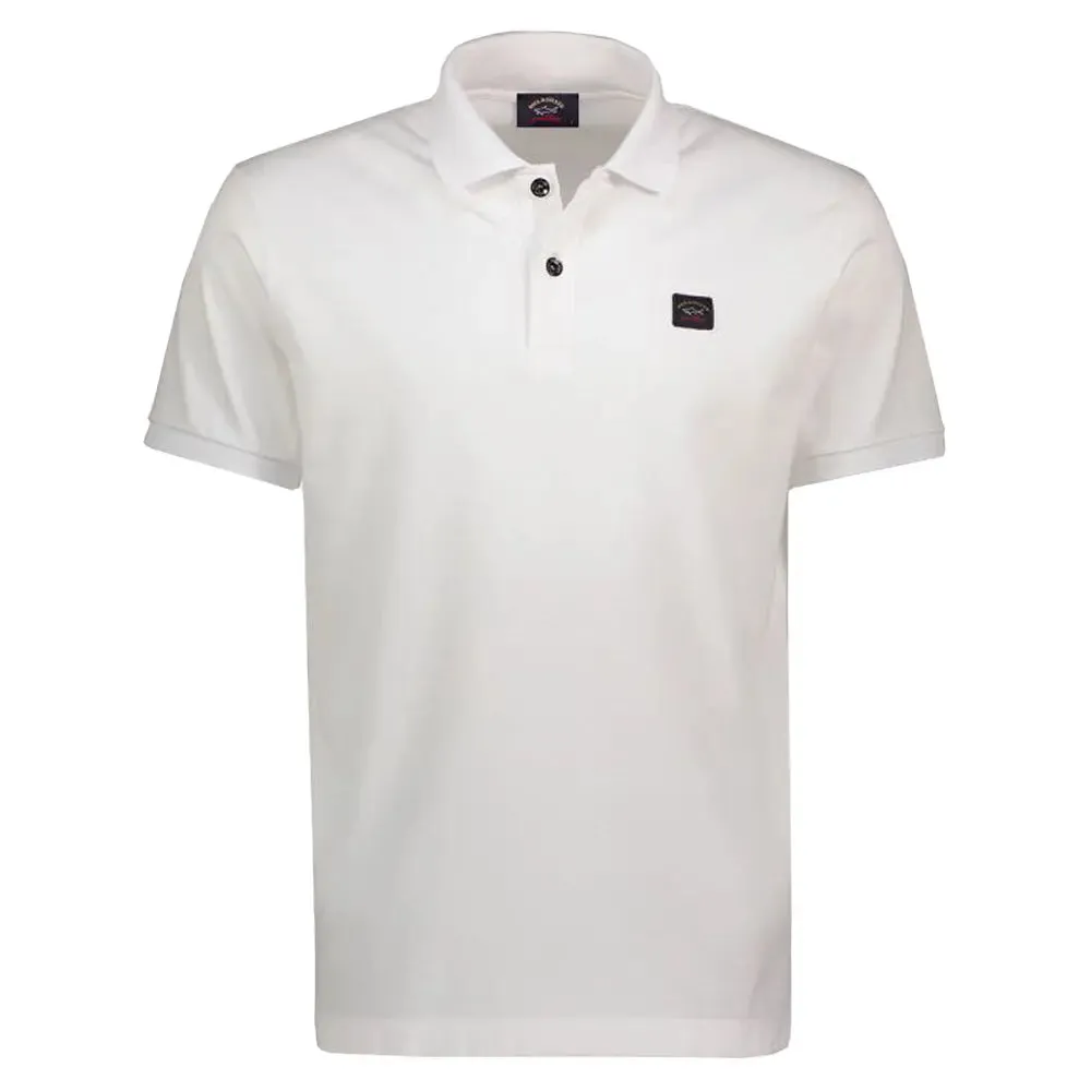 White Organic Cotton Logo Polo Shirt